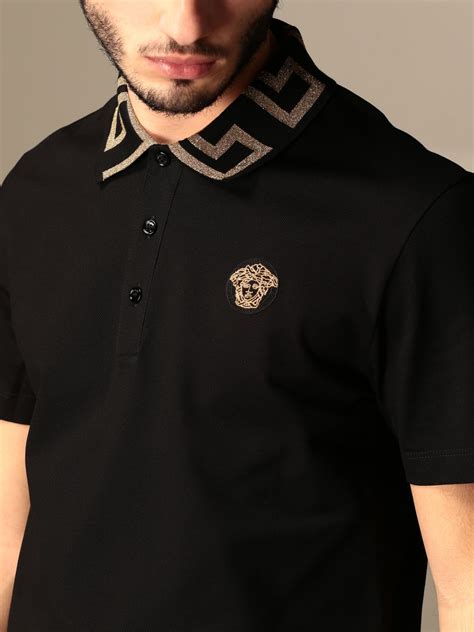 versace collection polo shirt|versace long sleeve polo.